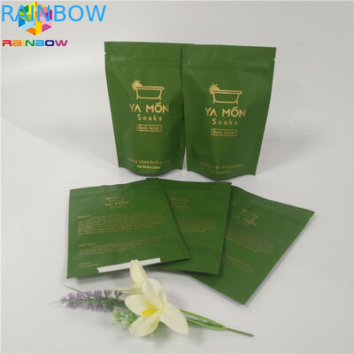 साल्ट फ़ॉयल पाउच पैकेजिंग ज़िपर टॉप स्टैंड अप जिपलॉक बाथ साल्ट बैग एल्युमिनियम फ़ॉइल