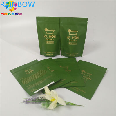 साल्ट फ़ॉयल पाउच पैकेजिंग ज़िपर टॉप स्टैंड अप जिपलॉक बाथ साल्ट बैग एल्युमिनियम फ़ॉइल