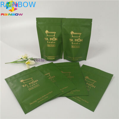 साल्ट फ़ॉयल पाउच पैकेजिंग ज़िपर टॉप स्टैंड अप जिपलॉक बाथ साल्ट बैग एल्युमिनियम फ़ॉइल