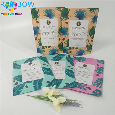 बॉडी स्क्रब के लिए रिक्जेबल मैट फिनिश स्टैंड पाउच बैग, जिप लॉक पैकेजिंग बैग