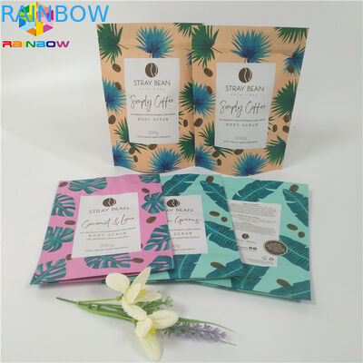 बॉडी स्क्रब के लिए रिक्जेबल मैट फिनिश स्टैंड पाउच बैग, जिप लॉक पैकेजिंग बैग