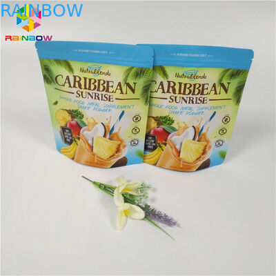 टी पाउडर / कॉफी पैकेजिंग स्टैंड जिपर पाउच जिपर बंद मैट Doypack बैग