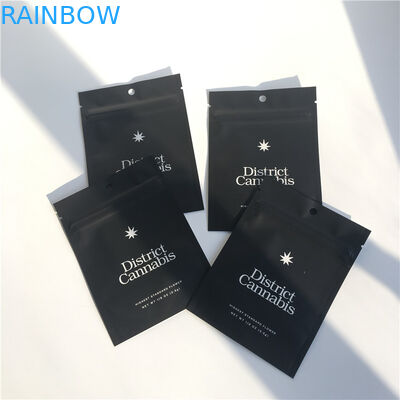 कस्टम खरपतवार प्लास्टिक पाउच पैकेजिंग 3.5 ग्राम Mylar Ziplock CYMK रंग खड़े हो जाओ