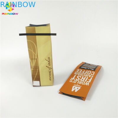 प्रोटीन / कॉफी पाउडर के लिए फ्लैट बॉटम टी बैग्स पैकेजिंग रीसेबल जिपलॉक