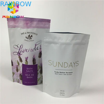 मैट एल्युमिनियम फॉयल लैमिनेटेड स्टैंड अप जिपर पाउच बैग्स फॉर ड्राई फ़ूड पैकेज