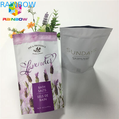 मैट एल्युमिनियम फॉयल लैमिनेटेड स्टैंड अप जिपर पाउच बैग्स फॉर ड्राई फ़ूड पैकेज