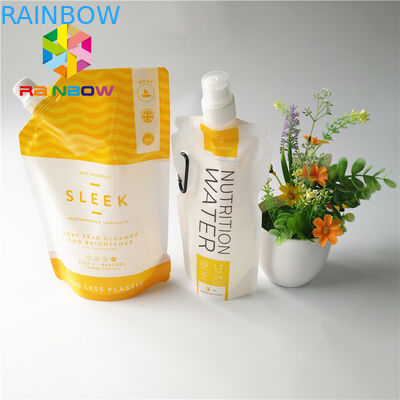 5oz / 7oz प्लास्टिक टोंटी थैली पैकेजिंग पारदर्शी ऊर्जा पेय थैला Recyclable