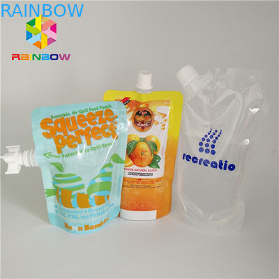 कैप के साथ प्लास्टिक के पेय तरल टोंटी बैग, फलों का रस पियो पाउच खड़े हो जाओ