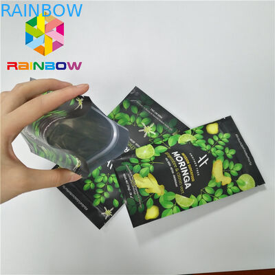 जिपर के साथ टुकड़े टुकड़े में सामग्री थैली बैग Moringa पत्ता पाउडर पैकेजिंग खड़े हो जाओ