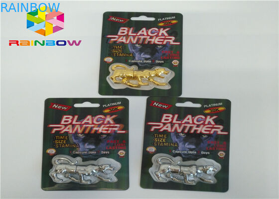 पुरुष संवर्धन गोलियां ब्लिस्टर पैक पैकेजिंग 3 डी राइनो ब्लिस्टर कार्ड कैप्सूल पैकेज के लिए