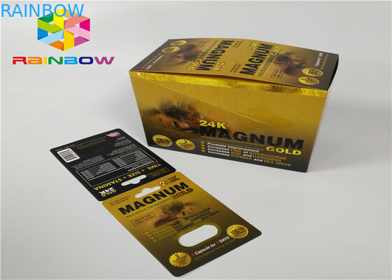 पुरुष संवर्धन गोलियां ब्लिस्टर पैक पैकेजिंग 3 डी राइनो ब्लिस्टर कार्ड कैप्सूल पैकेज के लिए