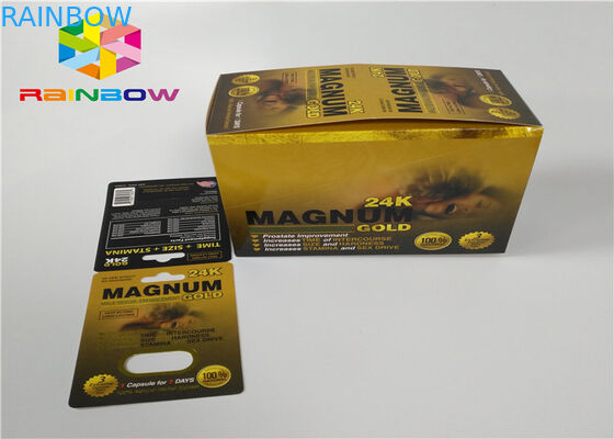 पुरुष संवर्धन गोलियां ब्लिस्टर पैक पैकेजिंग 3 डी राइनो ब्लिस्टर कार्ड कैप्सूल पैकेज के लिए