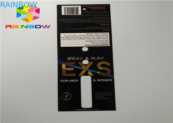 कस्टम स्लाइड ब्लिस्टर कार्ड पैकेजिंग स्प्रे होल पेपर के साथ पैकेजिंग पेपर कार्ड तह