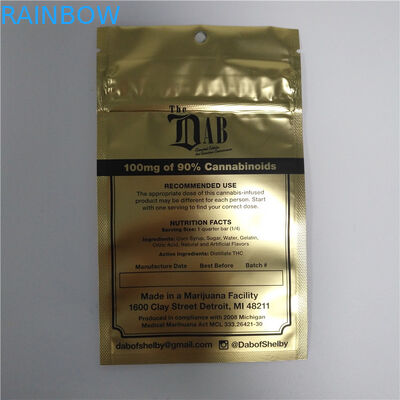 बाल सबूत पुन: प्रयोज्य जिपलॉक बैग, मायलर स्टैंड अप पाउच ग्रैव्योर प्रिंटिंग