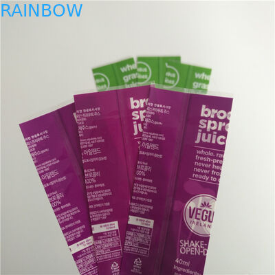 बोतल के लिए पूर्ण रंग मुद्रण सिकुड़ आस्तीन लेबल खाद्य ग्रेड प्लास्टिक सामग्री