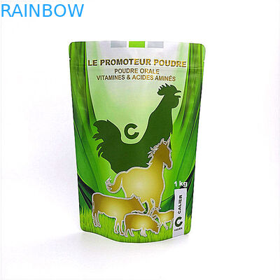 Moistureproof प्लास्टिक पाउच पैकेजिंग चारा बैग पकड़ सील एल्यूमीनियम पन्नी Doypack