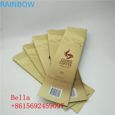 वाल्व के साथ मैट सरफेस स्टैंड जिपर पाउच साइड गसेट बैग कॉफी बीन्स पैकेजिंग