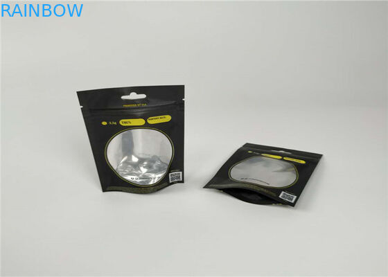 गंध प्रूफ प्लास्टिक पाउच पैकेजिंग 3.5 ग्राम मैट ऑयल पेरिस ओजी स्पष्ट रूप से खिड़की के साथ