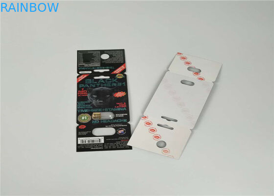 3 डी होलोग्राफिक प्रभाव ब्लिस्टर कार्ड पैकेजिंग गोल्ड राइनो कंटेनर बुलेट एसजीएस / एफडीए अनुमोदन