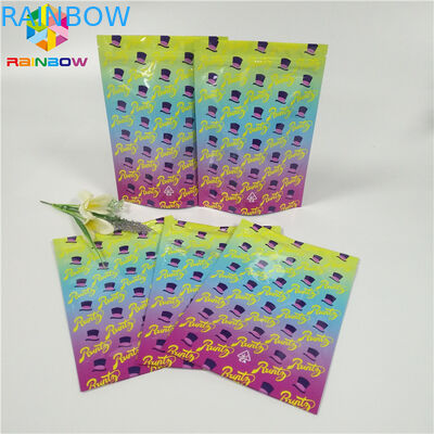 कूकीज प्रूफ़ रंट्ज़ बैग जिपलॉक स्टैंड अप पाउच चाइल्ड रेसिस्टेंट ग्रेव प्रिंटिंग