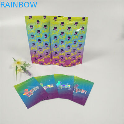 Runtz Mylar खरपतवार पन्नी पाउच पैकेजिंग बैग कस्टम चुटकुले ऊपर लेबल संकुल टिकाऊ