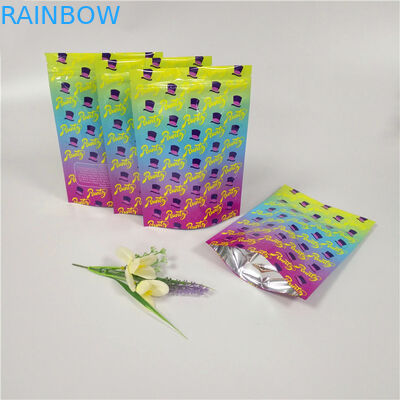 डबल जिपर कस्टम मुद्रित खड़े पाउच टुकड़े टुकड़े में एल्यूमीनियम पन्नी बैग चमकदार सतह