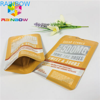 पुन: प्रयोज्य प्लास्टिक स्टैंड जिपर पाउच बैग मैट सामने स्पष्ट खिड़की के साथ समाप्त हो गया