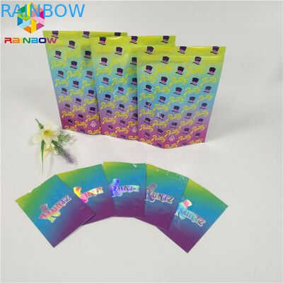 गंध सबूत पन्नी पाउच पैकेजिंग Runtz बैग कुकीज़ / गोली / चिपचिपा भालू आवेदन