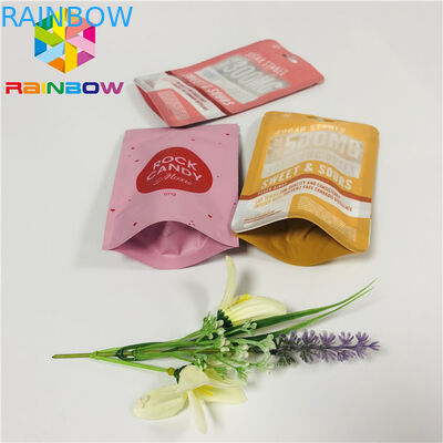 FDA Mylar जिपर पाउच, जिपलॉक सील प्लास्टिक बैग हैंग होल के साथ