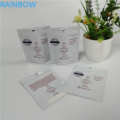 सेल्फ स्टैंड वीड सीड प्लास्टिक जिपलॉक बैग कस्टम प्रिंटेड मैट ब्लैक फॉयल पाउच