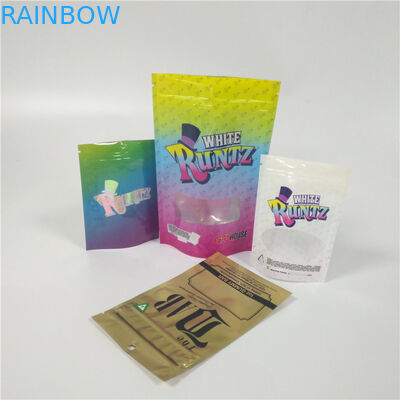 कस्टम मुद्रित स्टैंड थैली पैकेजिंग चमकदार खिड़की के साथ सतह खत्म सीबीडी