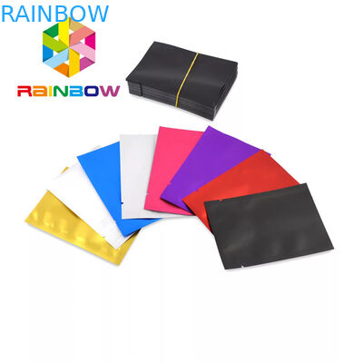 Resealable प्लास्टिक पाउच पैकेजिंग तीन साइड सील छोटे Mylar जड़ी बूटी / कुकीज़ के लिए