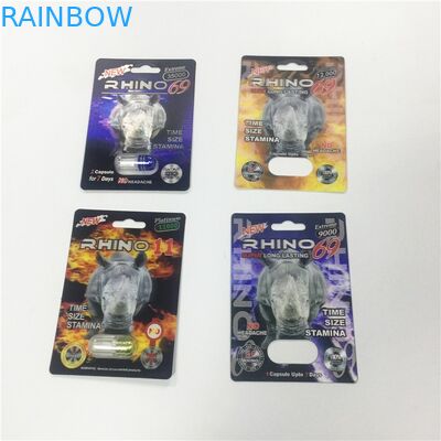 प्लास्टिक कवर के साथ कार्ट्रिज पेपर ब्लिस्टर कार्ड पैकेजिंग गोल्ड राइनो कंटेनर बुलेट