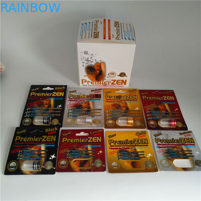 प्रीमियर ज़ेन पुरुष यौन प्रदर्शन संवर्धन गोली ब्लिस्टर पैकेजिंग पेपर बॉक्स