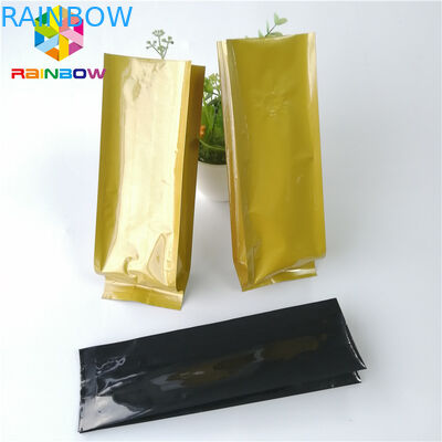 रेज़िजेबल एल्युमिनियम फ़ॉइल स्टैंड अप पाउच 12 ऑज़ 16 ओज़ साइड गूस रोस्ट कॉफ़ी टी बैग