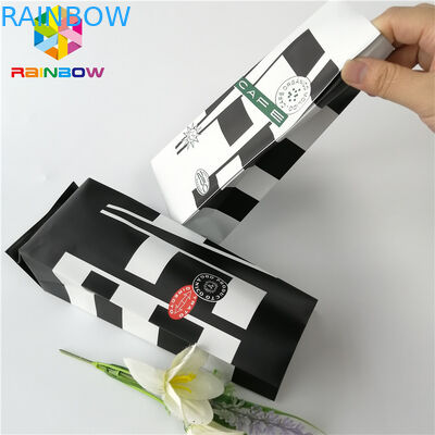 रेज़िजेबल एल्युमिनियम फ़ॉइल स्टैंड अप पाउच 12 ऑज़ 16 ओज़ साइड गूस रोस्ट कॉफ़ी टी बैग