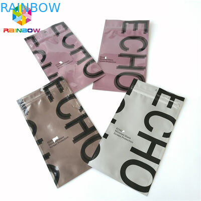 एल्यूमीनियम पन्नी ज़िपलॉक पैकिंग बैग तीन तरफा सील प्लास्टिक खाली चाय थैली