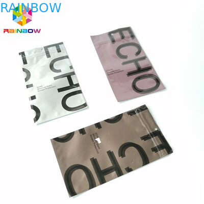 एल्यूमीनियम पन्नी ज़िपलॉक पैकिंग बैग तीन तरफा सील प्लास्टिक खाली चाय थैली