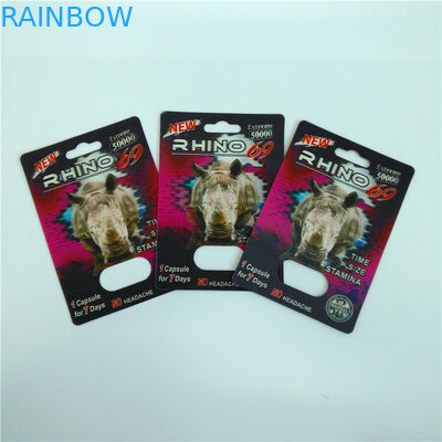 स्लाइड ब्लिस्टर पैक पैकेजिंग सम्मिलित कार्ड पुरुष संवर्धन गोलियां 3 डी कार्ड पैकेजिंग बैग