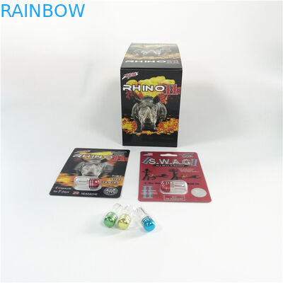 राइनो 69 श्रृंखला ब्लिस्टर कार्ड पैकेजिंग पुरुष संवर्धन गोलियां 3 डी गोली ब्लिस्टर पैकिंग