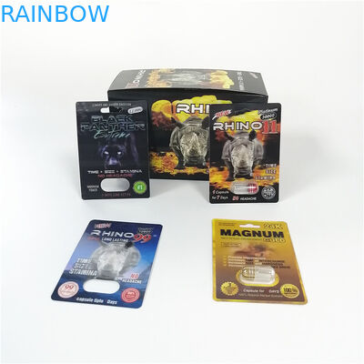 स्लाइड ब्लिस्टर कार्ड पैकेजिंग पुरुष संवर्धन गोलियां पैकिंग अनुकूलित आकार