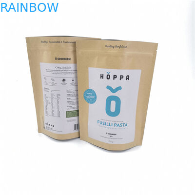 पैकेजिंग खाद्य पदार्थों के लिए पुनर्नवीनीकरण क्राफ्ट अनुकूलित पेपर बैग निजी लेबल टिकाऊ