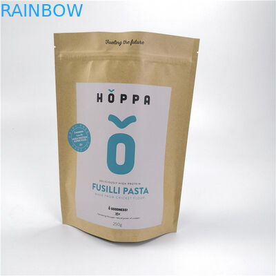 पैकेजिंग खाद्य पदार्थों के लिए पुनर्नवीनीकरण क्राफ्ट अनुकूलित पेपर बैग निजी लेबल टिकाऊ