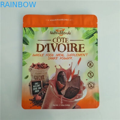 जिपलॉक के साथ हीट सील प्लास्टिक पाउच पैकेजिंग भुना हुआ कॉफी बीन पाउडर बैग