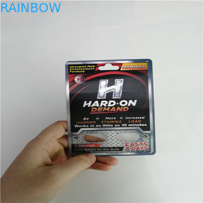 पुरुष संवर्धन गोलियां ब्लिस्टर कार्ड पैकिंग कस्टम मुद्रित राइनो 69 सेक्स गोली 3 डी कार्ड