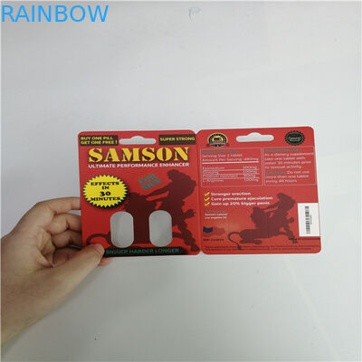 पुरुष संवर्धन गोलियां ब्लिस्टर कार्ड पैकिंग कस्टम मुद्रित राइनो 69 सेक्स गोली 3 डी कार्ड