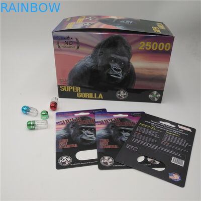 मक्खी पुरुष ऊर्जा बढ़ाने ब्लिस्टर पेपर कार्ड गुले डबल होल पैकिंग सामग्री कैप्सूल के लिए