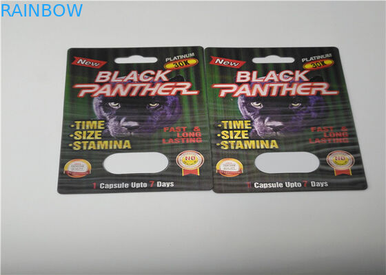 कस्टम स्लाइड ब्लिस्टर कार्ड पैकिंग वीआईपी गोल्ड 69K राइनो पाउडर कैप्सूल पैकेजिंग डिस्प्ले बॉक्स