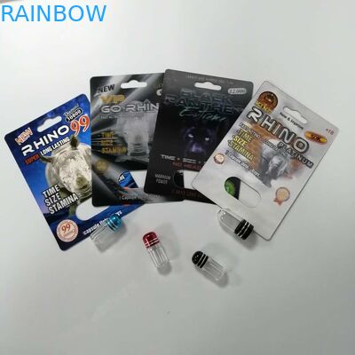 यौन संवर्धन गोलियां ब्लिस्टर कार्ड पैकेजिंग राइनो 69 नमी सबूत पुनर्नवीनीकरण