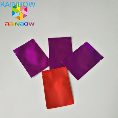 कॉस्मेटिक मेकअप पैक के लिए मैट एल्युमिनियम फॉयल पैकेजिंग बैग्स थ्री साइड सील पाउच